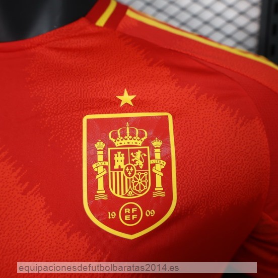 Nuevo 1ª Jugadores Camiseta Espana 2024 Rojo Baratas